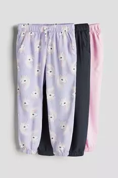 3 упаковки спортивных штанов H&M, фиолетовый