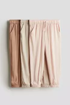 3 упаковки спортивных штанов H&M, розовый
