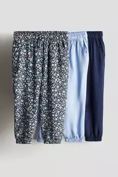 3 упаковки спортивных штанов H&M, синий