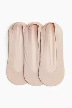 3 упаковки супер низких носков H&M, бежевый