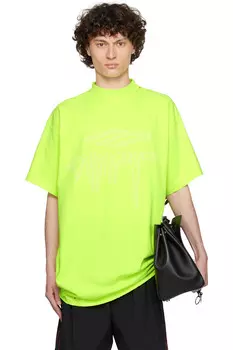 3B оверсайз футболка с эффектом размытия Balenciaga, желтый