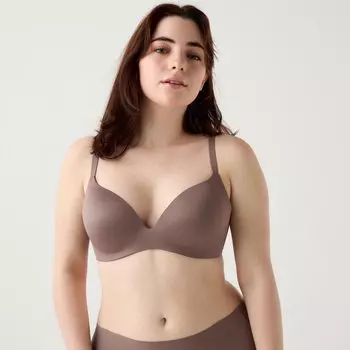 3D беспроводной бюстгальтер UNIQLO, коричневый