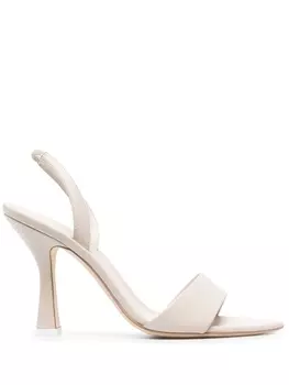 3juin босоножки с ремешком на пятке и открытым носком, нейтральный цвет