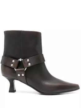 3juin ботинки с тисненым логотипом, высота 60 мм, коричневый