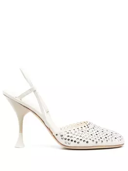 3juin туфли со стразами, нейтральный цвет