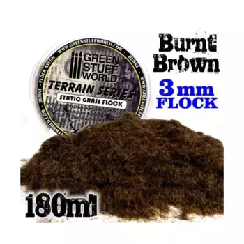 3мм Жженый Коричневый - 180мл, Terrain - Flock Nylon - 3mm & Under (Green Stuff World)