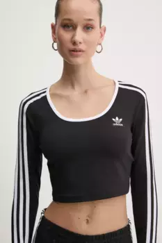 3S LS CROP футболка с длинным рукавом adidas Originals, черный