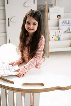 3в1 БОЛЬШАЯ качалка Монтессори + горка БОЛЬШОЕ ОБЛАКО + столешница tupti.wood