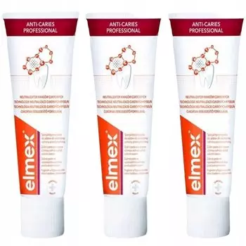 3x ELMEX Professional Противокариесная паста с аминофторидом 75 мл Inna marka