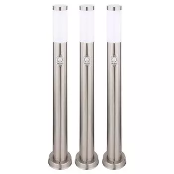 3x торшер, серебро, детектор движения, 80 см etc-shop