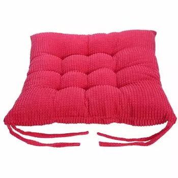 40x40 см, однотонная квадратная мягкая утолщенная подушка для сиденья, подушка-завязка на стул, домашний декор, оранжевый Stuttg, розовый