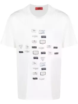 424 футболка с графичным принтом, белый
