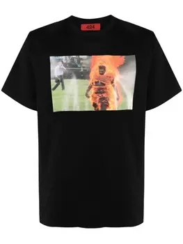 424 футболка с графичным принтом, черный
