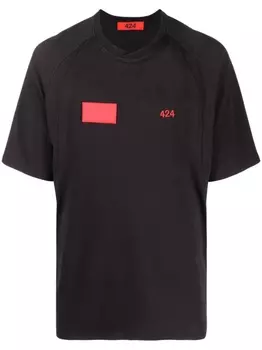 424 футболка с логотипом, черный