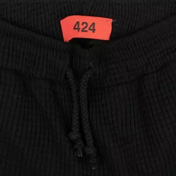 424 On Fairfax Спортивные Штаны В Ребристую Вафлю - Черный, черный