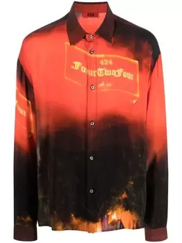 424 рубашка с графичным принтом, красный
