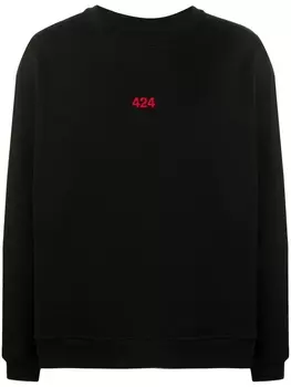 424 толстовка с логотипом, черный