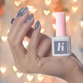 424 УФ-лак для ногтей прозрачный серый 5 мл HiHybrid