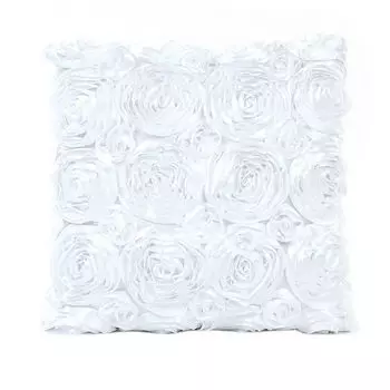 42x42 см атласная роза наволочка наволочка домашний диван-кровать украшение-белый Stuttg
