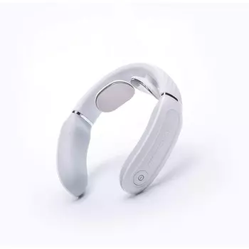 4356E Беспроводной массажер для шеи с тепловой и вибрационной терапией для снятия стресса — белый, Skg