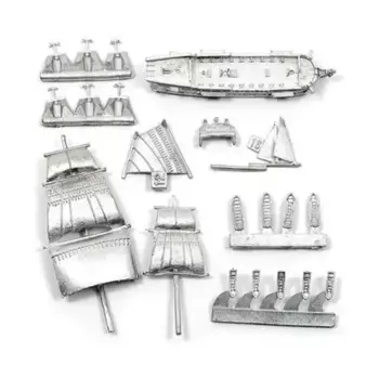 44 Gun East Indiaman (полные паруса), Micronauts - Napoleonic Era Sailing Ships - Full Sail Sets (1:1200)