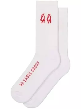 44 LABEL GROUP носки с логотипом, белый