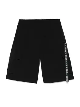 44 LABEL GROUP шорты карго с кулиской, черный