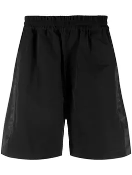 44 LABEL GROUP спортивные шорты с лампасами, черный