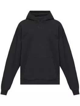 44 LABEL GROUP толстовка с капюшоном и принтом логотипа сзади, черный