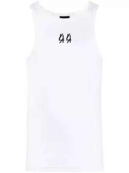 44 LABEL GROUP топ с логотипом, белый