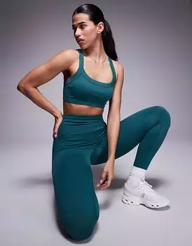 4505 Бесшовные облегающие леггинсы Hourglass с высокой талией в цвете «морская пена»