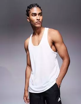 4505 быстросохнущая сетчатая майка для бега белого цвета