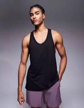 4505 быстросохнущая сетчатая майка для бега черного цвета