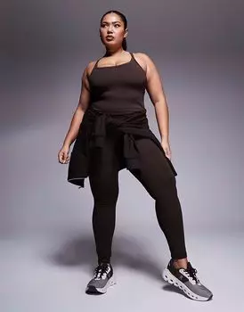 4505 Curve - Icon - Мягкие леггинсы для йоги шоколадно-коричневого цвета