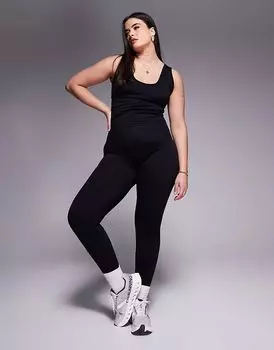 4505 Гладкие бесшовные леггинсы Curve с высокой талией, черные