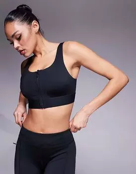 4505 Icon active спортивный бюстгальтер с высокой поддержкой, съемными подушечками и регулируемыми бретелями черного цвета