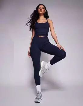 4505 Icon мягкие леггинсы для йоги с облегающим лифом, темно-синего цвета