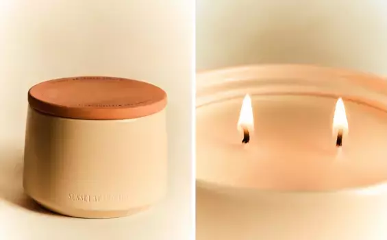 (450 г) ароматическая свеча закат у лезгира Zara Home, цвет 4-718