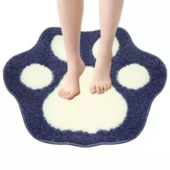 (4560смСиний) Коврик для ванной из микрофибры, нескользящий коврик для ванной в форме лапы, мягкий коврик для ванной комнаты, детская комната ele eleoption