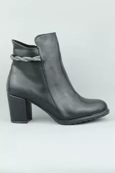 457239 Классические женские ботинки на каблуке с боковой молнией Punto