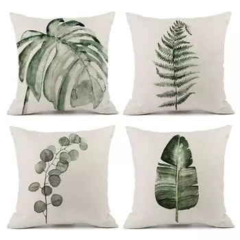 45 см x 45 см Набор из 4 декоративных чехлов для подушек Диванная подушка Декоративный чехол для подушки Квадратный чехол для подушки Диванная подушка Декоративная подушка (Стиль: Стиль 1;) JeiibrZui