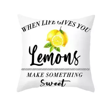 45x45 см Лимонно-оранжевый принт Декоративная подушка Район Подушка Район Домашний диван-кровать Украшение-1 # Stuttg