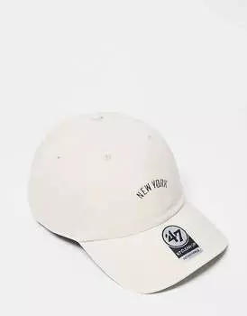 47 Brand — бейсболка кремового цвета с логотипом NY Yankees