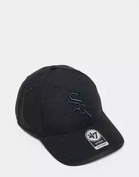 47 Brand – Chicago White Sox – Черная бейсболка с эффектом потертости