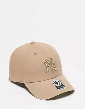 47 Brand – New York Yankees – Clean Up – Кепка бежевого цвета подходящего цвета