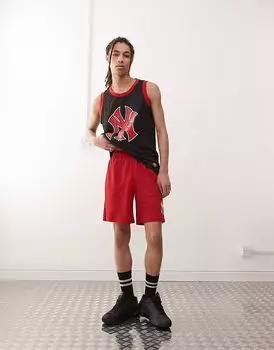 47 Brand NY Yankees импринт логотип майка в черном/красном цвете