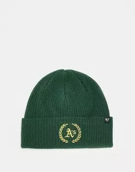 47 Brand – Oakland Athletics – Вязаная шапка зеленого цвета