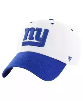 47 брендовая мужская белая/королевская регулируемая шляпа New York Giants с двойным заголовком и бриллиантами '47 Brand, белый