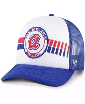 47 брендовая мужская регулируемая шляпа Royal Atlanta Braves Cooperstown Collection Wax Pack Express Trucker '47 Brand, синий