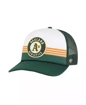 47 брендовая мужская зеленая регулируемая кепка Oakland Athletics с пеной и сеткой спереди '47 Brand, зеленый